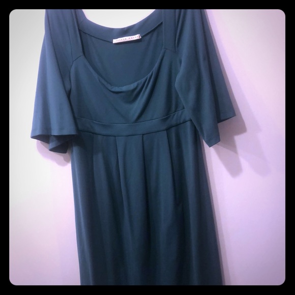 Susana Monaco empire waisted teal dress SZ Medium - Picture 2 of 9